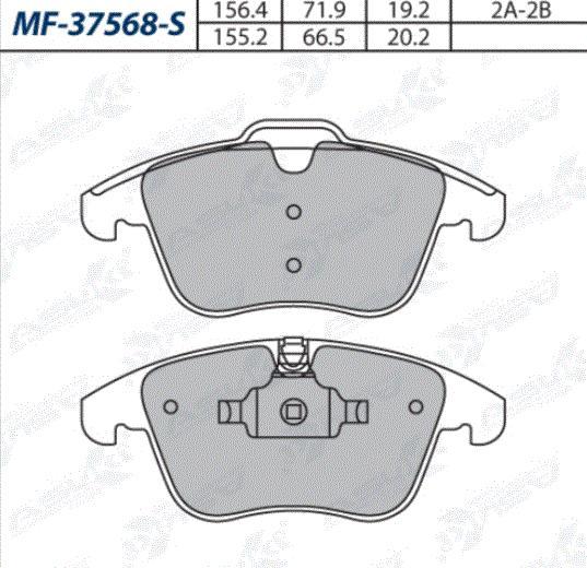 ASUKI MF-37568-S - Гальмівні колодки, дискові гальма autozip.com.ua