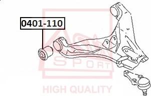 ASVA 0401-110 - Сайлентблок, важеля підвіски колеса autozip.com.ua