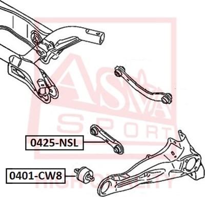 ASVA 0401-CW8 - Сайлентблок, важеля підвіски колеса autozip.com.ua