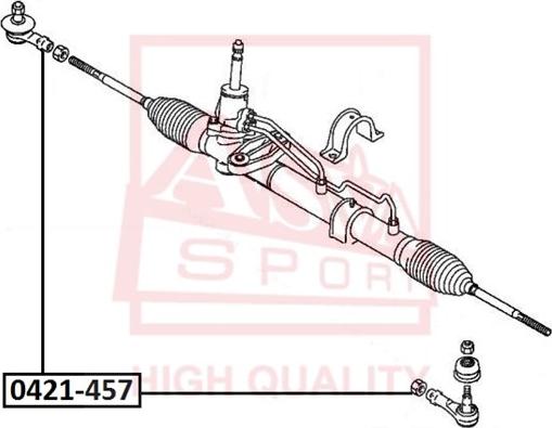 ASVA 0421-457 - Наконечник рульової тяги, кульовий шарнір autozip.com.ua