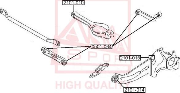 ASVA 0501-064 - Сайлентблок, важеля підвіски колеса autozip.com.ua