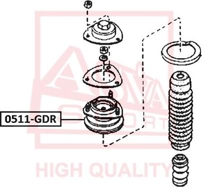 ASVA 0511-GDR - Підвіска, амортизатори autozip.com.ua