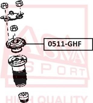 ASVA 0511-GHF - Опора стійки амортизатора, подушка autozip.com.ua