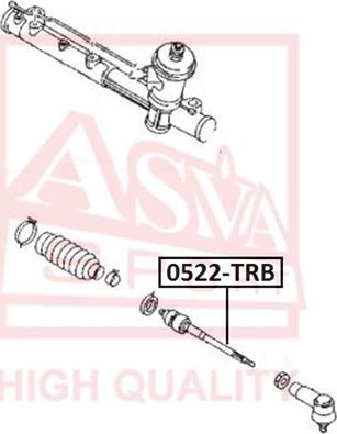 ASVA 0522-TRB - Осьовий шарнір, рульова тяга autozip.com.ua