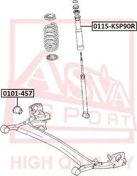 ASVA 0101-457 - Сайлентблок, важіль підвіски колеса autozip.com.ua