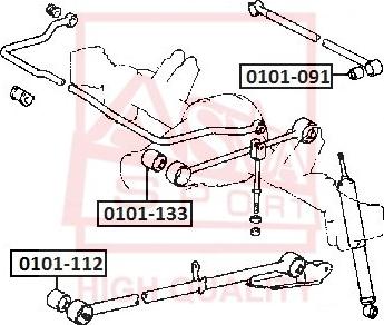 ASVA 0101-091 - Сайлентблок, важеля підвіски колеса autozip.com.ua