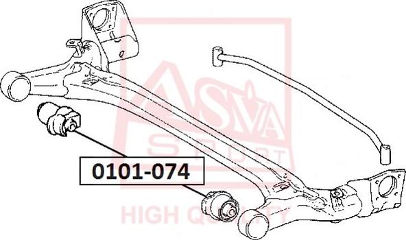 ASVA 0101-074 - Сайлентблок, важеля підвіски колеса autozip.com.ua