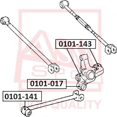 ASVA 0101-141 - Сайлентблок, важеля підвіски колеса autozip.com.ua