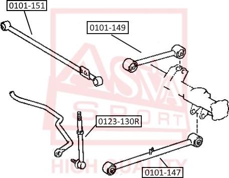 ASVA 0101-147 - Сайлентблок, важеля підвіски колеса autozip.com.ua