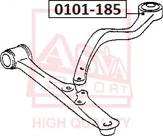 ASVA 0101-185 - Сайлентблок, важіль підвіски колеса autozip.com.ua