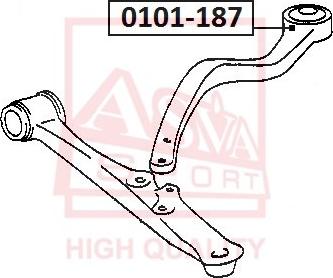 ASVA 0101-187 - Сайлентблок, важіль підвіски колеса autozip.com.ua