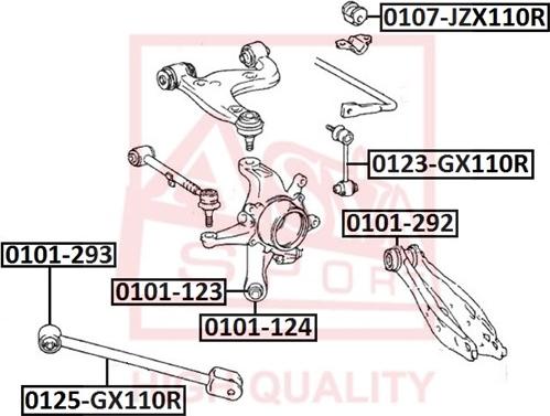 ASVA 0125-GX110R - Важіль незалежної підвіски колеса autozip.com.ua