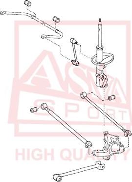 ASVA 0101-ACU15R - Сайлентблок, важеля підвіски колеса autozip.com.ua