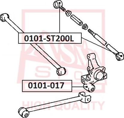 ASVA 0101-ST200L - Сайлентблок, важіль підвіски колеса autozip.com.ua