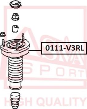 ASVA 0111-V3RL - Опора стійки амортизатора, подушка autozip.com.ua