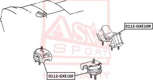 ASVA 0112-GXE10R - Подушка, підвіска двигуна autozip.com.ua