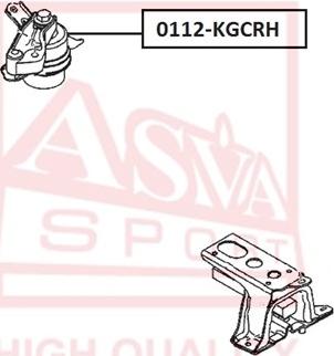 ASVA 0112-KGCRH - Подушка, підвіска двигуна autozip.com.ua