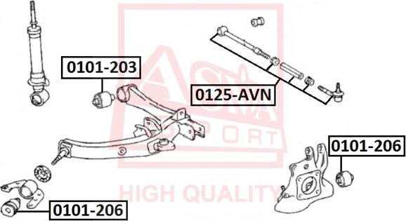 ASVA 0125-AVN - Важіль незалежної підвіски колеса autozip.com.ua