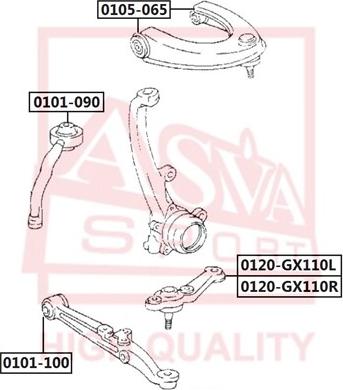 ASVA 0120-GX110L - Шарова опора, несучий / направляючий шарнір autozip.com.ua