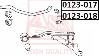 ASVA 0123-018 - Тяга / стійка, стабілізатор autozip.com.ua