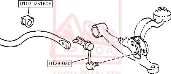 ASVA 0123-020 - Тяга / стійка, стабілізатор autozip.com.ua