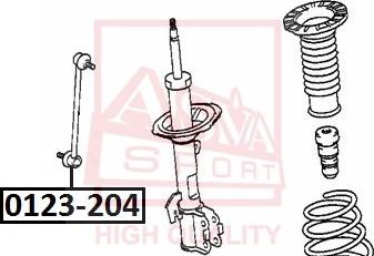 ASVA 0123-204 - Тяга / стійка, стабілізатор autozip.com.ua