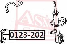ASVA 0123-202 - Тяга / стійка, стабілізатор autozip.com.ua