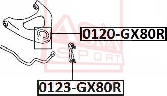 ASVA 0123-GX80R - Тяга / стійка, стабілізатор autozip.com.ua