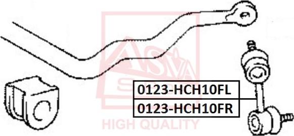 ASVA 0123-KCH10FR - Тяга / стійка, стабілізатор autozip.com.ua