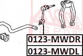 ASVA 0123-MWDL - Тяга / стійка, стабілізатор autozip.com.ua