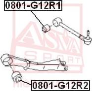 ASVA 0801-G12R1 - Сайлентблок, важеля підвіски колеса autozip.com.ua