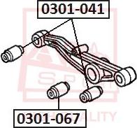 ASVA 0301-041 - Сайлентблок, важеля підвіски колеса autozip.com.ua