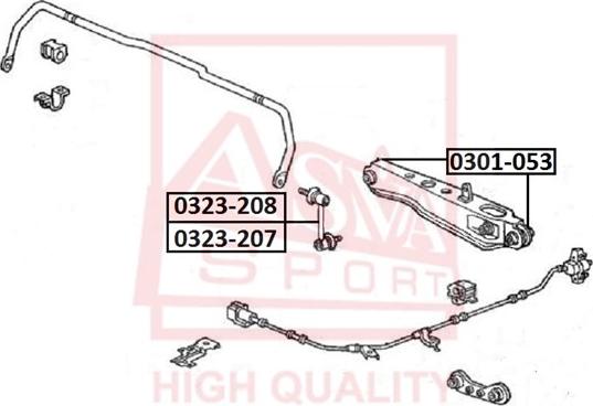 ASVA 0301-053 - Сайлентблок, важеля підвіски колеса autozip.com.ua