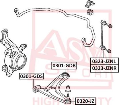 ASVA 0323-JZNR - Тяга / стійка, стабілізатор autozip.com.ua