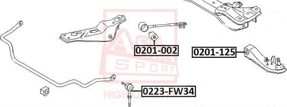 ASVA 0223-FW34 - Тяга / стійка, стабілізатор autozip.com.ua