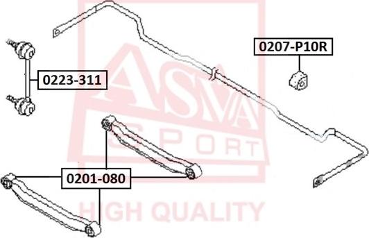 ASVA 0223-311 - Тяга / стійка, стабілізатор autozip.com.ua