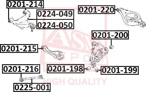 ASVA 0225-001 - Важіль незалежної підвіски колеса autozip.com.ua