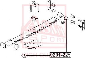 ASVA 0201-225 - Сайлентблок, важеля підвіски колеса autozip.com.ua