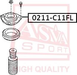 ASVA 0211-C11FL - Підвіска, амортизатори autozip.com.ua