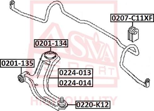 ASVA 0224-013 - Важіль незалежної підвіски колеса autozip.com.ua