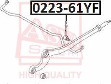 ASVA 0223-61YF - Тяга / стійка, стабілізатор autozip.com.ua