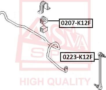 ASVA 0223-K12F - Тяга / стійка, стабілізатор autozip.com.ua