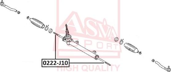 ASVA 0222-J10 - Осьовий шарнір, рульова тяга autozip.com.ua