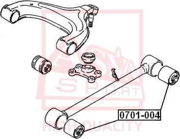 ASVA 0701-004 - Сайлентблок, важеля підвіски колеса autozip.com.ua