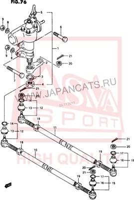 ASVA 0721-SN - Наконечник рульової тяги, кульовий шарнір autozip.com.ua