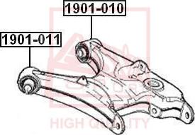 ASVA 1901-010 - Сайлентблок, важеля підвіски колеса autozip.com.ua