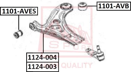 ASVA 1124-003 - Важіль незалежної підвіски колеса autozip.com.ua