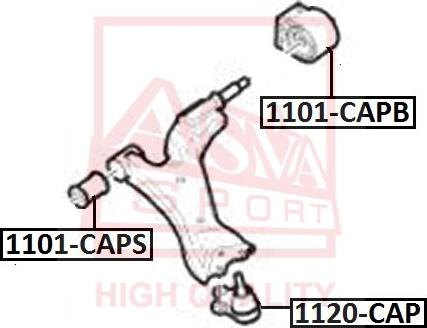 ASVA 1101-CAPS - Сайлентблок, важеля підвіски колеса autozip.com.ua