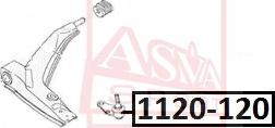 ASVA 1120-120 - Шарова опора, несучий / направляючий шарнір autozip.com.ua