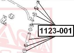 ASVA 1123-001 - Тяга / стійка, стабілізатор autozip.com.ua